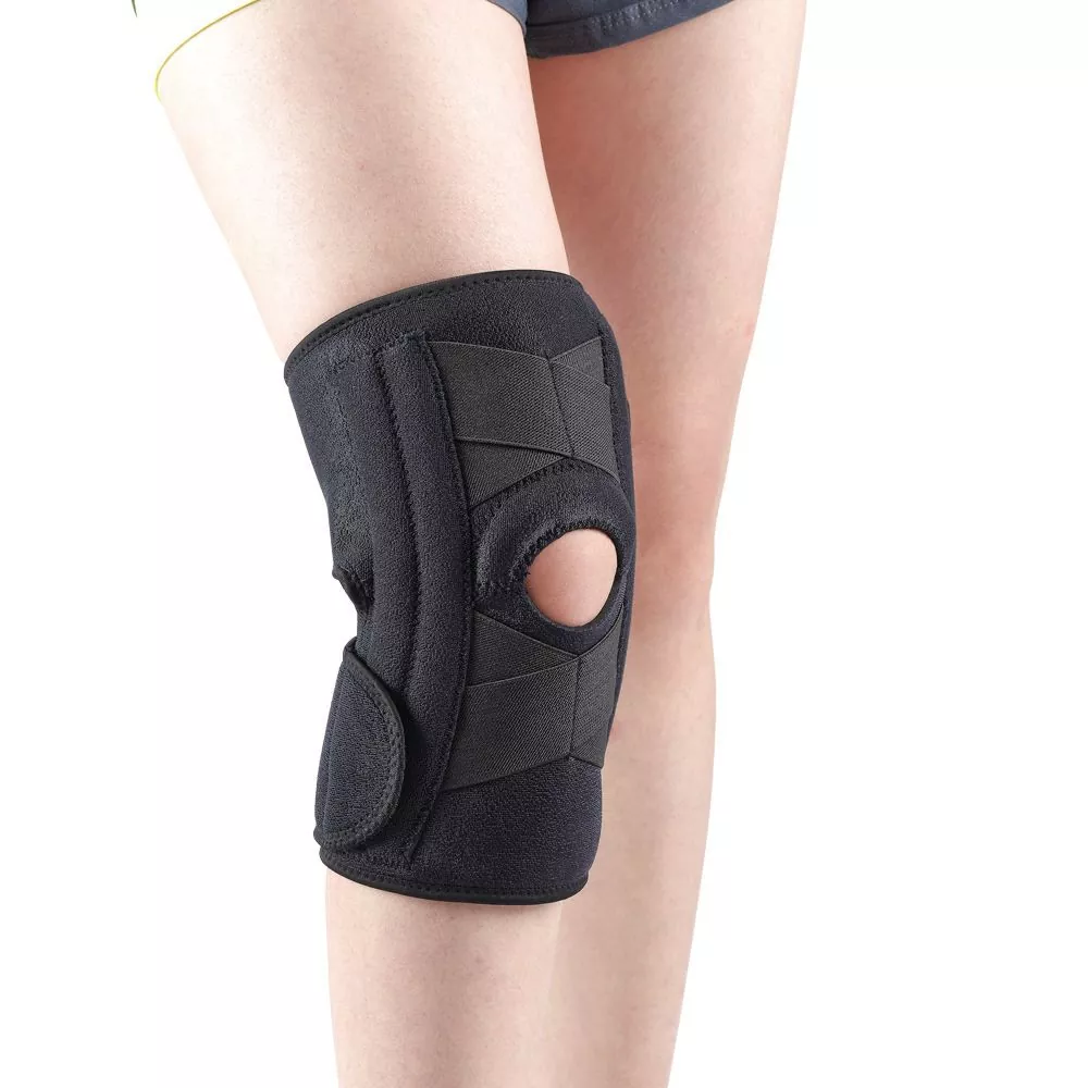 Knæbøjle med sidestabilisatorer gelpuder