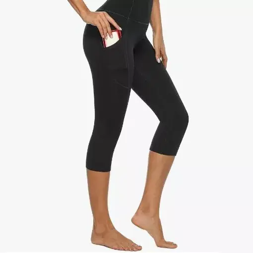 Kvinder dobbelt lag højtaljede yoga leggings
